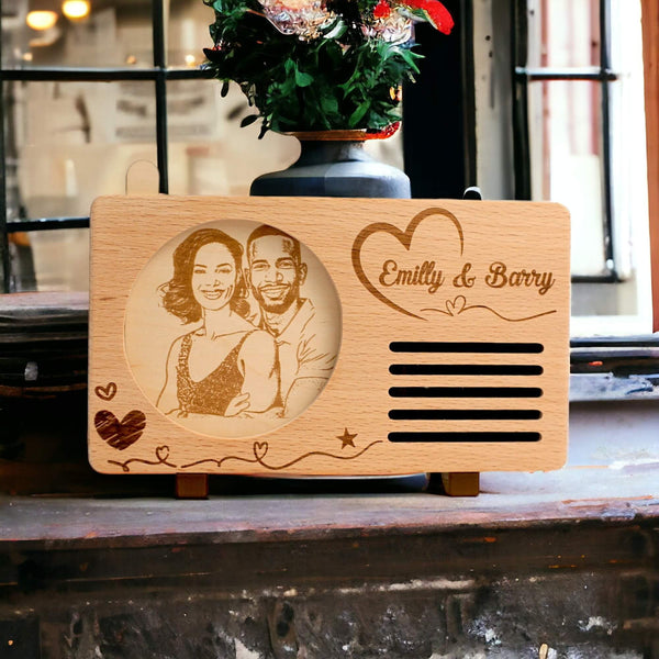 Custom Photo Engraved Music Player for Couples & Family